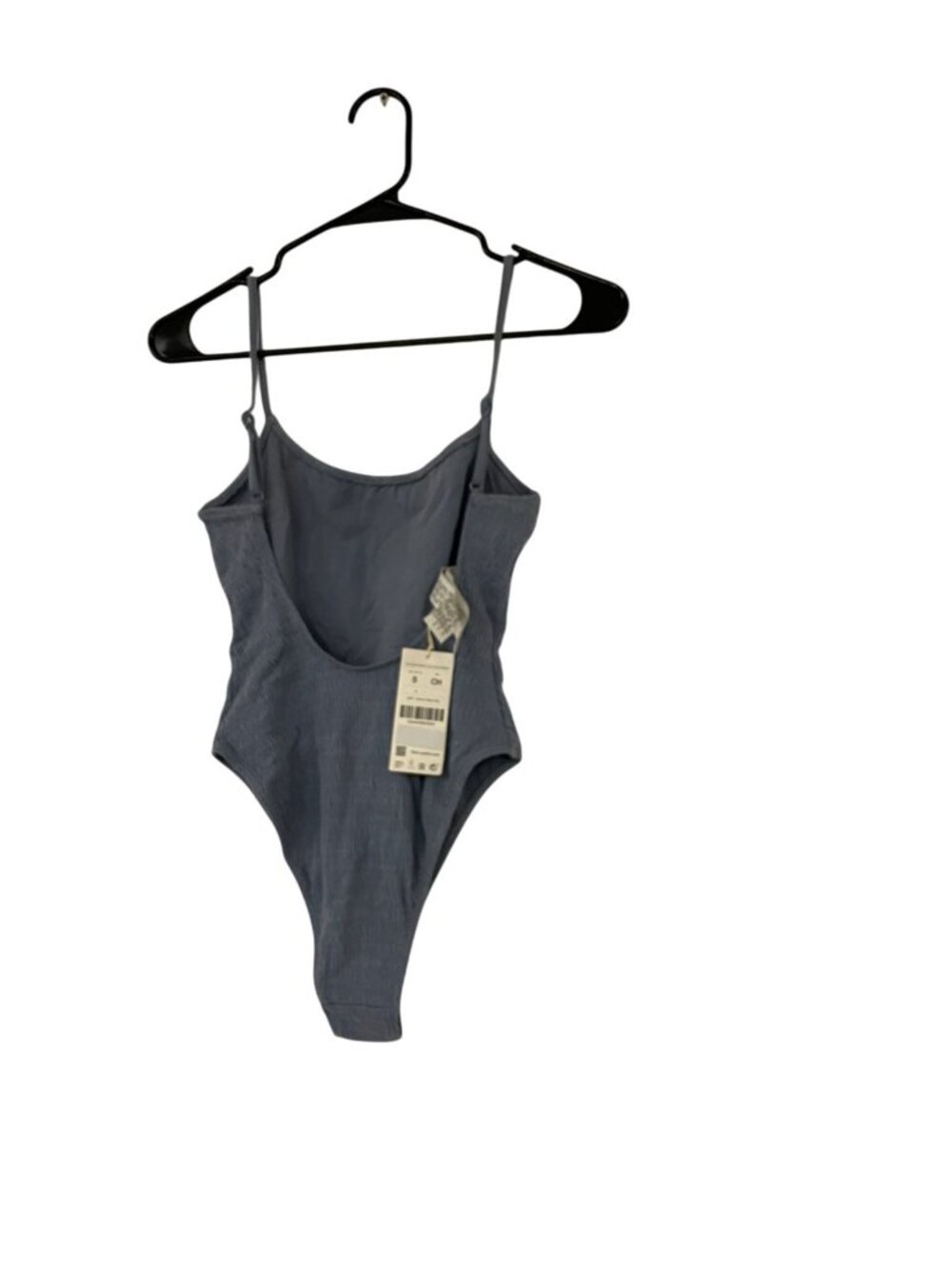 Oysho Womens One-Piece Swimsuit Small Gray Spaghetti Straps 2444/338 NWT - Picture 2 of 11